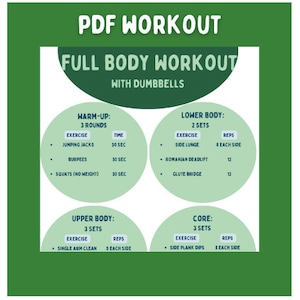 Full Body Workout #2 | At Home Workout | PDF Download | Dumbbell Workout | Fitness | Health