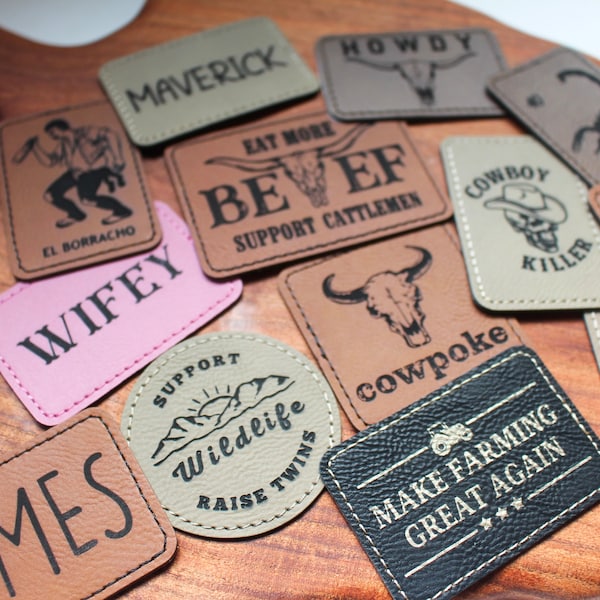 Heat Press Leather Patch Etsy