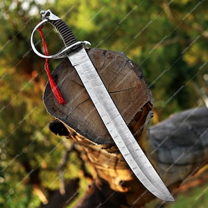 Damascus Steel handmade Short sword for Pirate, Viking sword for training Medieval cosplay viking sword Gift for her  sword for wedding Gift
