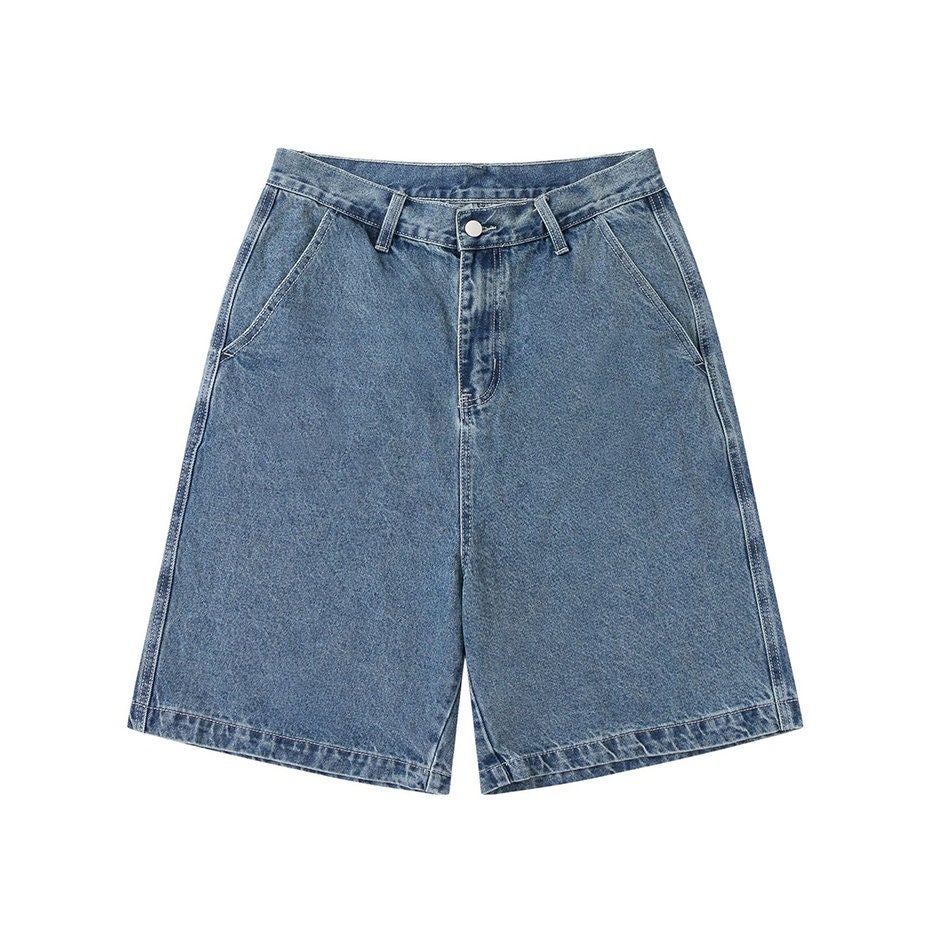 Denim Shorts Unisex Summer Casual Loose Blue Jeans Shorts - Etsy UK