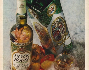 Vintage 1970 Inver House Scotch Whisky Advertisement Wall Art Retro Bar Decor Classic Liquor Print Home Bar Gift