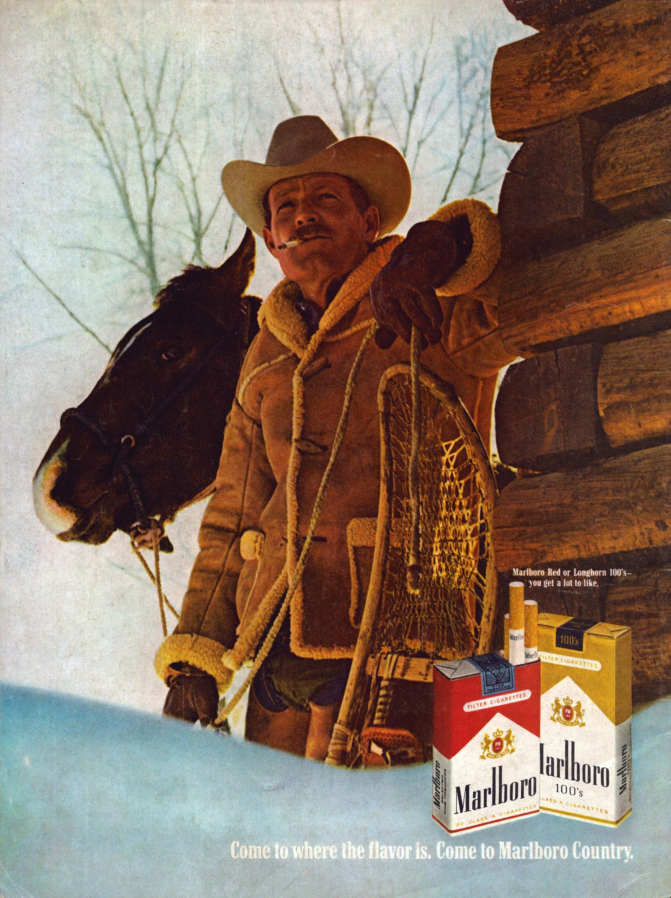 1969 Marlboro Cigarettes Vintage Print Ad, Marlboro Country