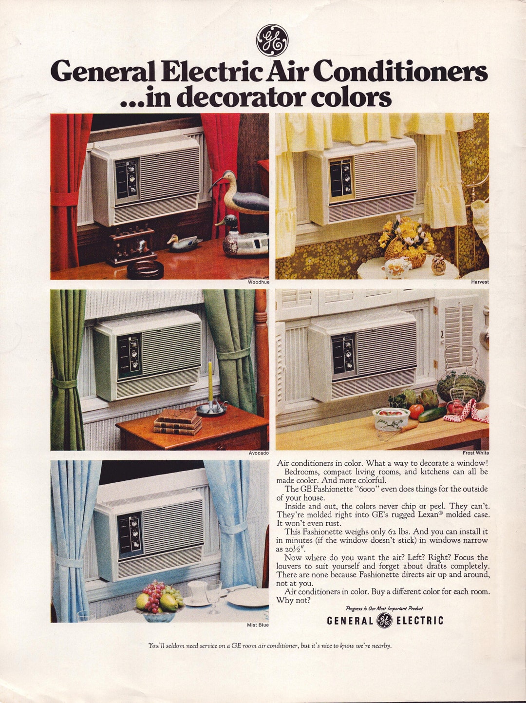 1969 General Electric Air Conditioners in Decorator Colors Etsy