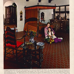 1972 Ethan Allen Galleries Furniture 6-page Vintage Print Ad, Bedroom-Dining Room-Family Room, Retro Classic Advertisement, Home Decor image 3