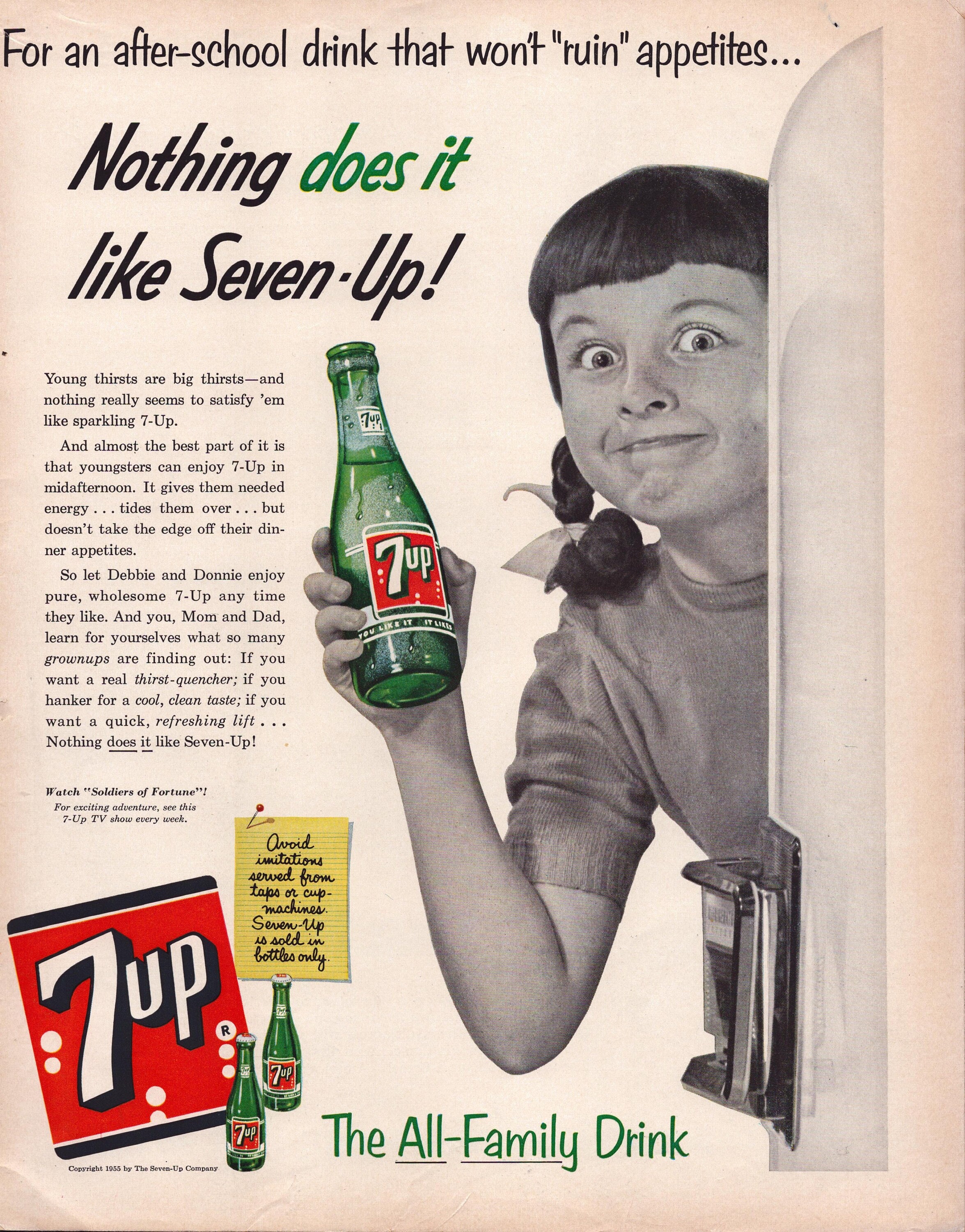1955 7up Soda Print Ad Retro Art Decor Enthusiast Gift - Etsy