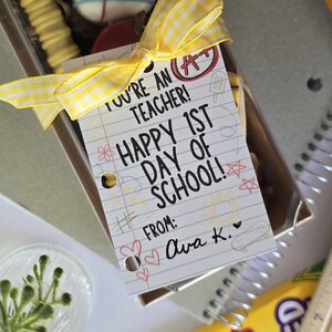 Cadeaukaartje 1e schooldag leraar direct downloaden - eerste schooldag cadeau voor leraar - cadeau leraar - goodiebag voor leraar - digitaal