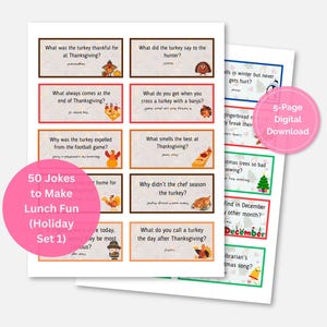 Joke Lunchbox Cards Holiday Set 1