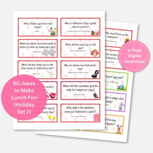 Joke Lunchbox Cards Holiday Set 2