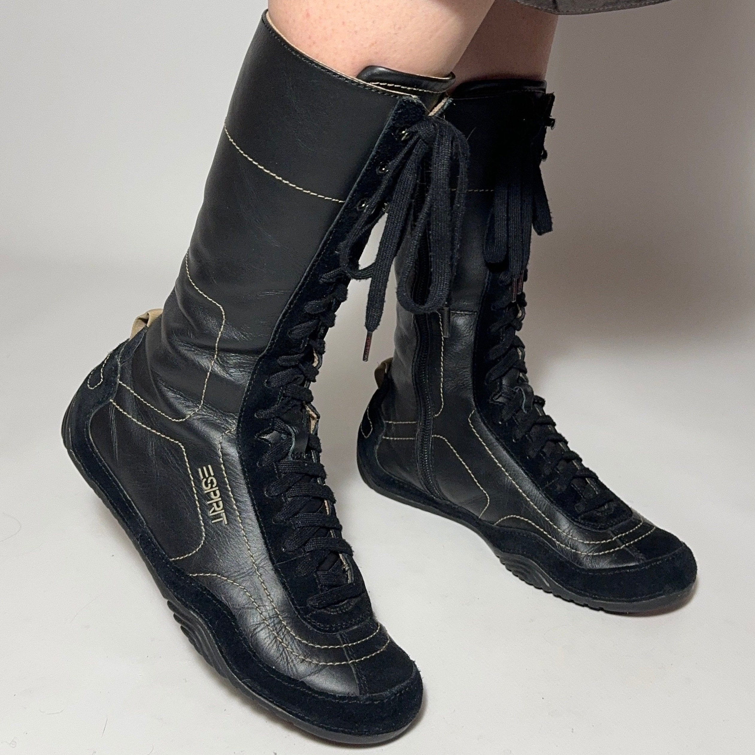 Y2k Archive Esprit Boxing Lace up Boots - Etsy Y2k Archive Esprit Boxing Lace up Boots - Etsy