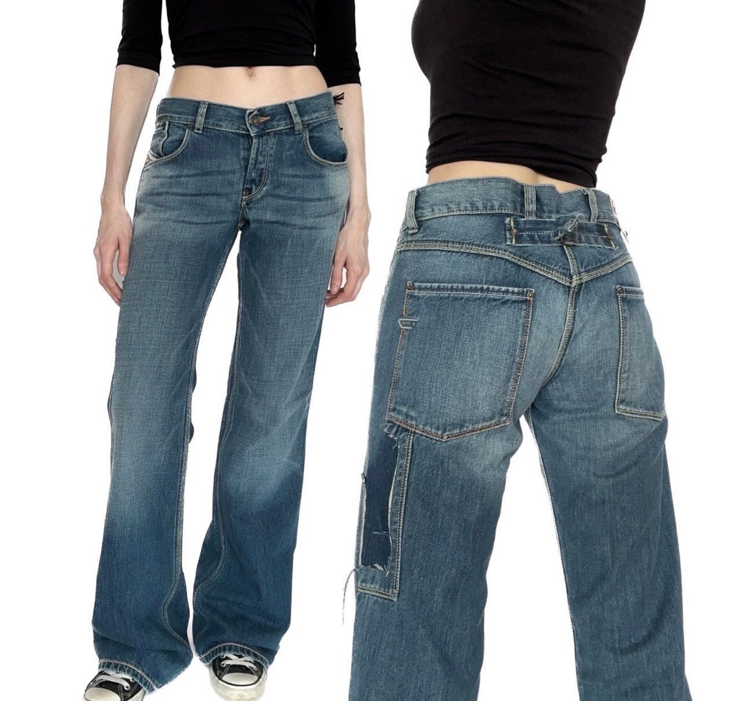 Y2K Deadstock Vintage Diesel Hedgy джинсы низкий подъем - Etsy