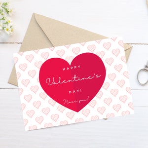 Happy Valentine&#39;s Day card - printable