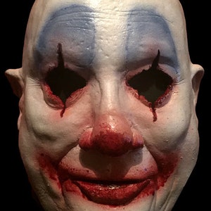 Masque de clown horreur en latex fait main - Masque facial en latex Dirty Frank