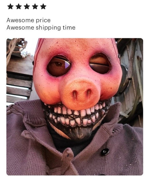 手作りラテックス製ホラー豚マスク - ハロウィンコスプレ - Etsy 日本