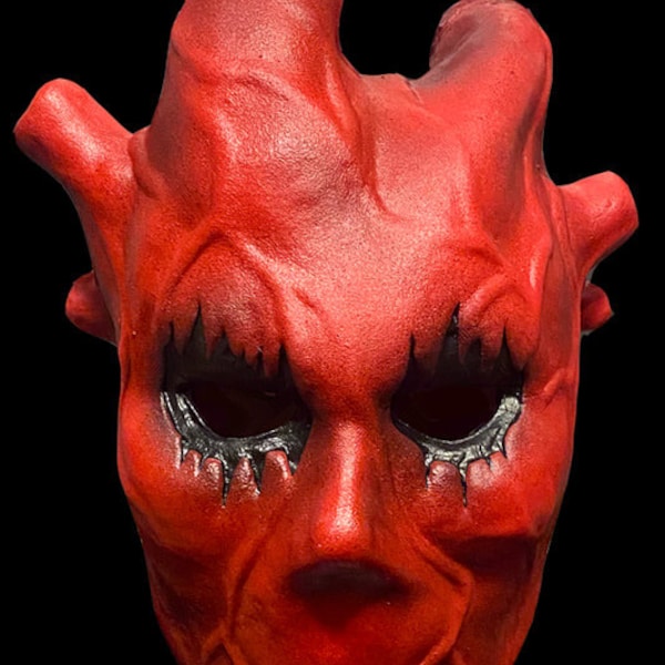 Handgemaakt latex horrorhartmasker - dubbelzijdig volledig hoofdmasker scheenbeen