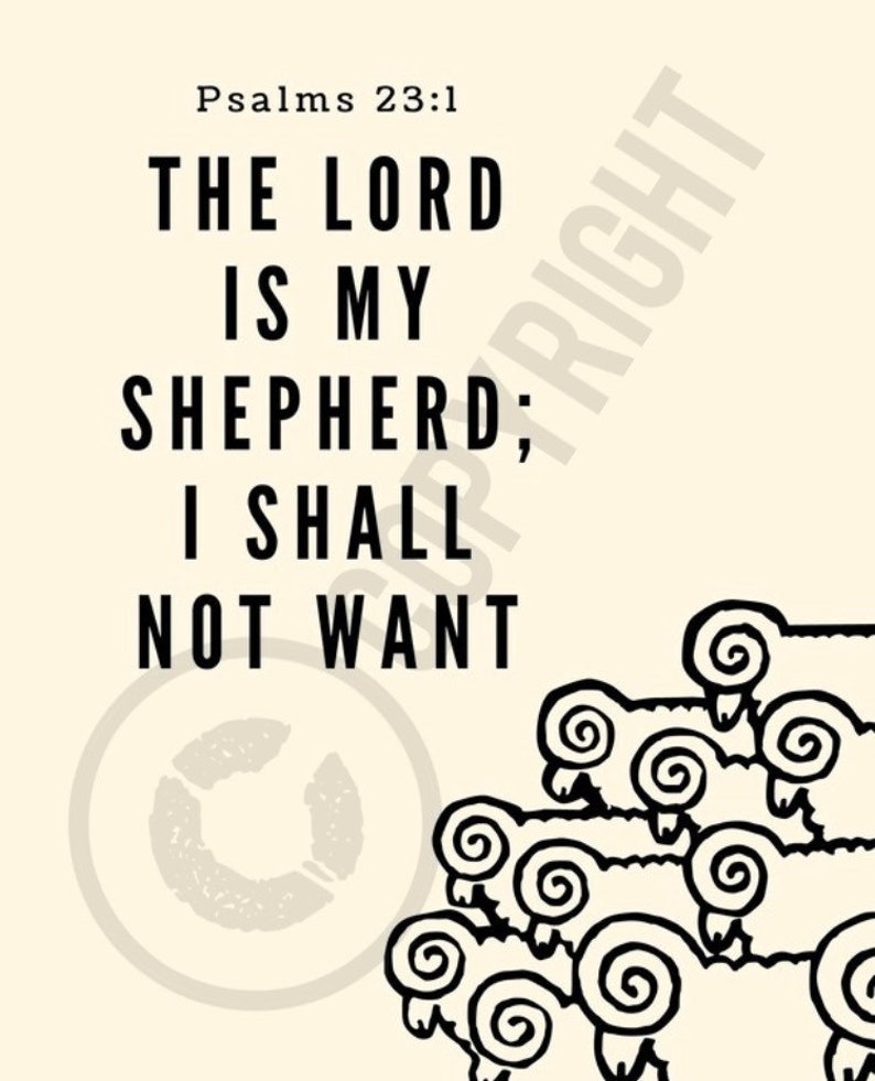 The Lord is My Shepherd, Printable PNG - Etsy