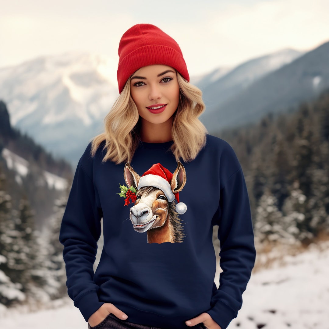 Funny Christmas Donkey Shirt, Ugly Donkey Christmas Gift, Donkey Mom, Donkey Lover Gift, Ugly