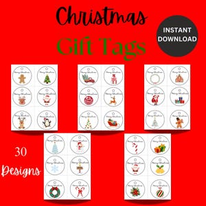 Christmas gift tags, printable Christmas gift tags, Christmas party favors, Gift tags for kids gifts, holiday gift tags, Merry Christmas tag