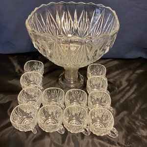Set Of 8 Heisey Ribbed Glass Punch Cups - Ruby Lane