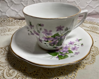 Vintage Made. in England Rosina Collectible Fine Bone China Teacup and Saucer.