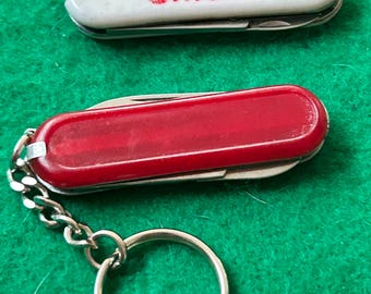 Vintage Swiss-Style Pocket Knife Set – Red EDC & Strifer Construction Promo – US