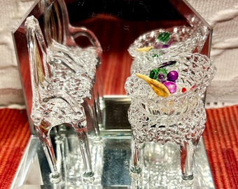 Vintage Gary Stevenson Spun Glass Sculpture Chair with a Fruit Basket.