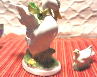 Vintage Duck/Swann and Baby.
