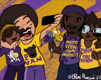 Prairie View A&M Fam Digital Print