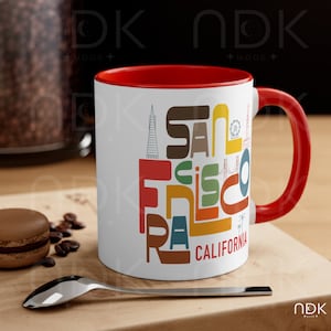 San Francisco Coffee Mug, Essential SF Travel Enamel Mug, Retro California Mug, Golden Gate Bridge Traveler Mug, San Francisco Lover Gift