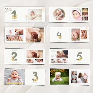 Baby Photo Album Template Canva, Photographers Baby Photo Book, First ...