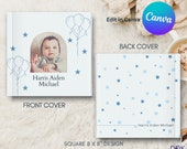 Baby Photo Album Template Canva, Baby Photo Book Template for Photographers, Personalized Baby Boy Album, Custom Baby Milestone Photo Album