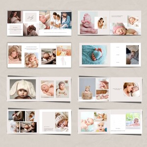 Unisex Baby Photo Album Template Canva, Photographers Baby Photo Book ...