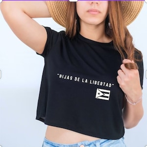 Hijas De La Libertad, Puerto Rico, Crop Top- Tee