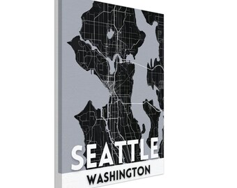 Seattle Minimalist Map - Canvas Print