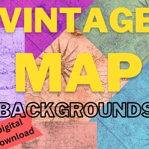 Antike Landkarten Digitales Papier, Vintage Landkarten, Weltkarte Scrapbook Papier Pack, Alte Papier texturen instant download kommerzielle Nutzung