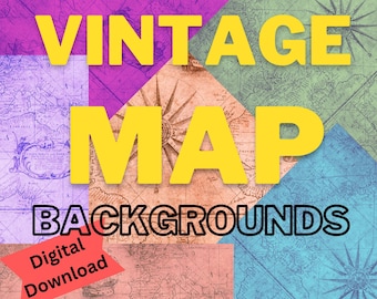 Antique Maps Digital Paper, Vintage Maps, World Map Scrapbook Paper Pack, Old paper textures instant download commercial use