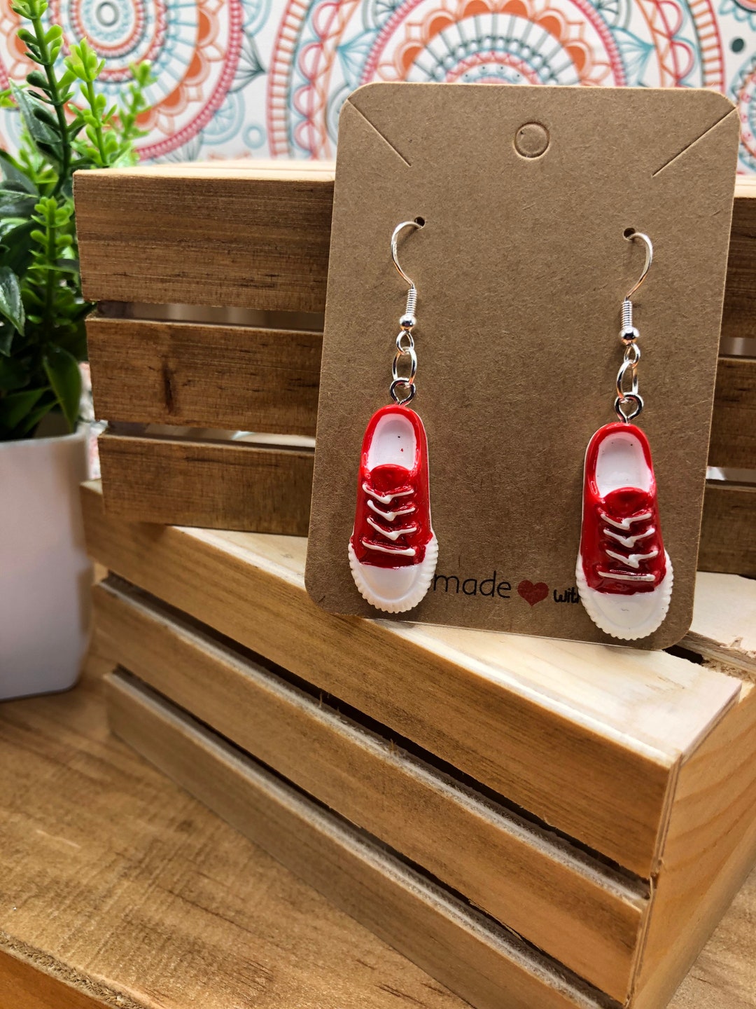 Sneaker Charm Earrings Shoe Earrings Womens Earrings Womens Jewelry Womens Accessories Birthday
