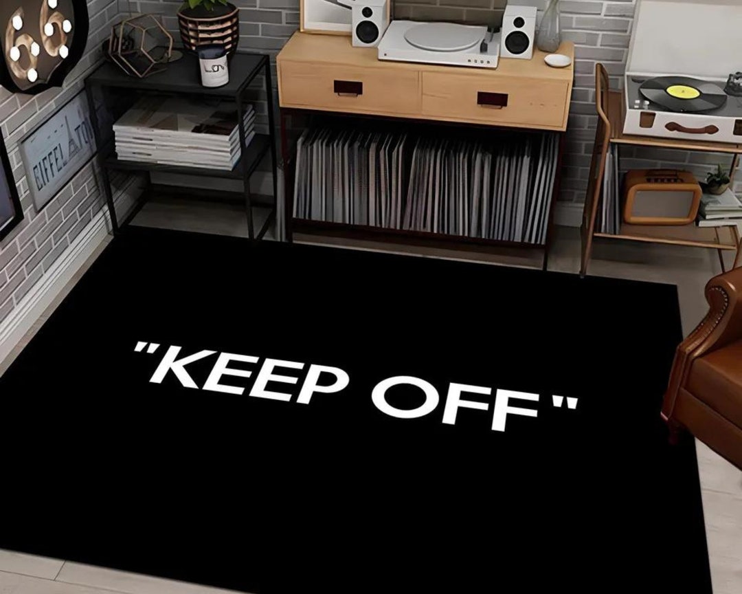 Viral keep Off Area Rug Dorm Room Essential Mens Decor Boys Bedroom