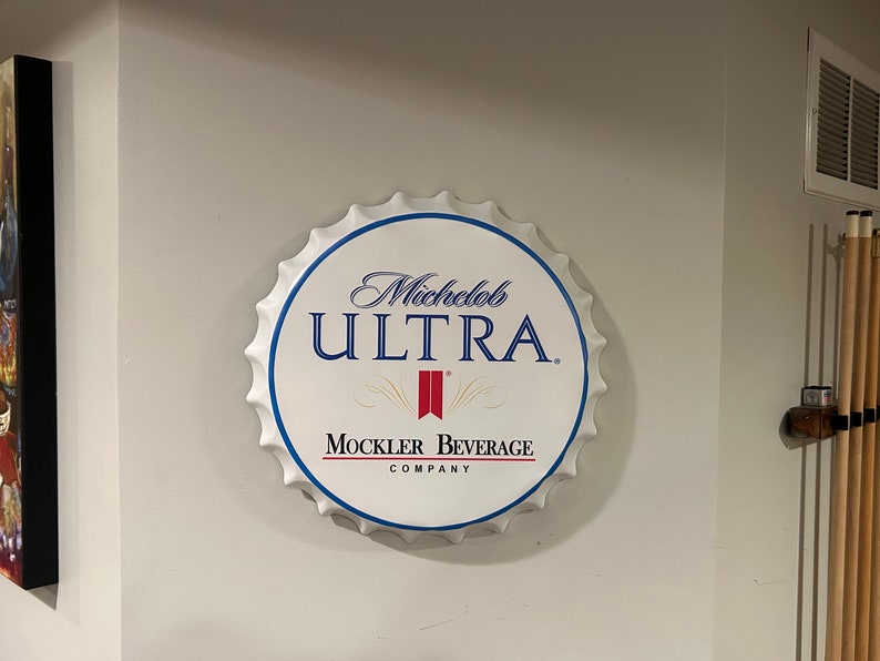 Miller Lite Vintage Bottle Cap Sign Man Cave Essential Etsy