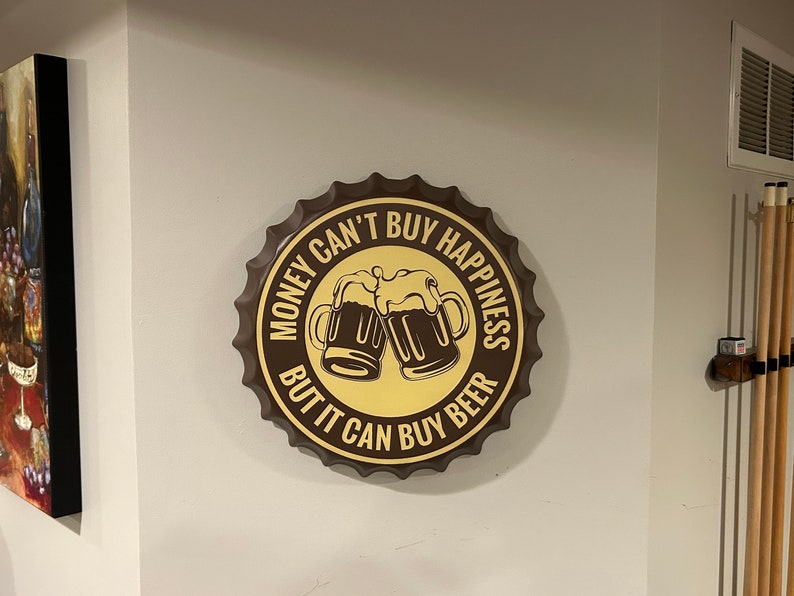 Miller Lite Vintage Bottle Cap Sign Man Cave Essential Etsy