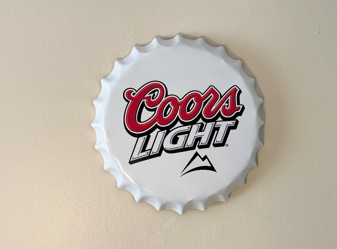 Coors Light Bottle Cap Sign Man Cave Essential - Etsy