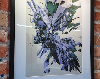 Algo grande - Impresión enmarcada y con paspartú de 50 x 40 cm de Aaron Varshay (2024)