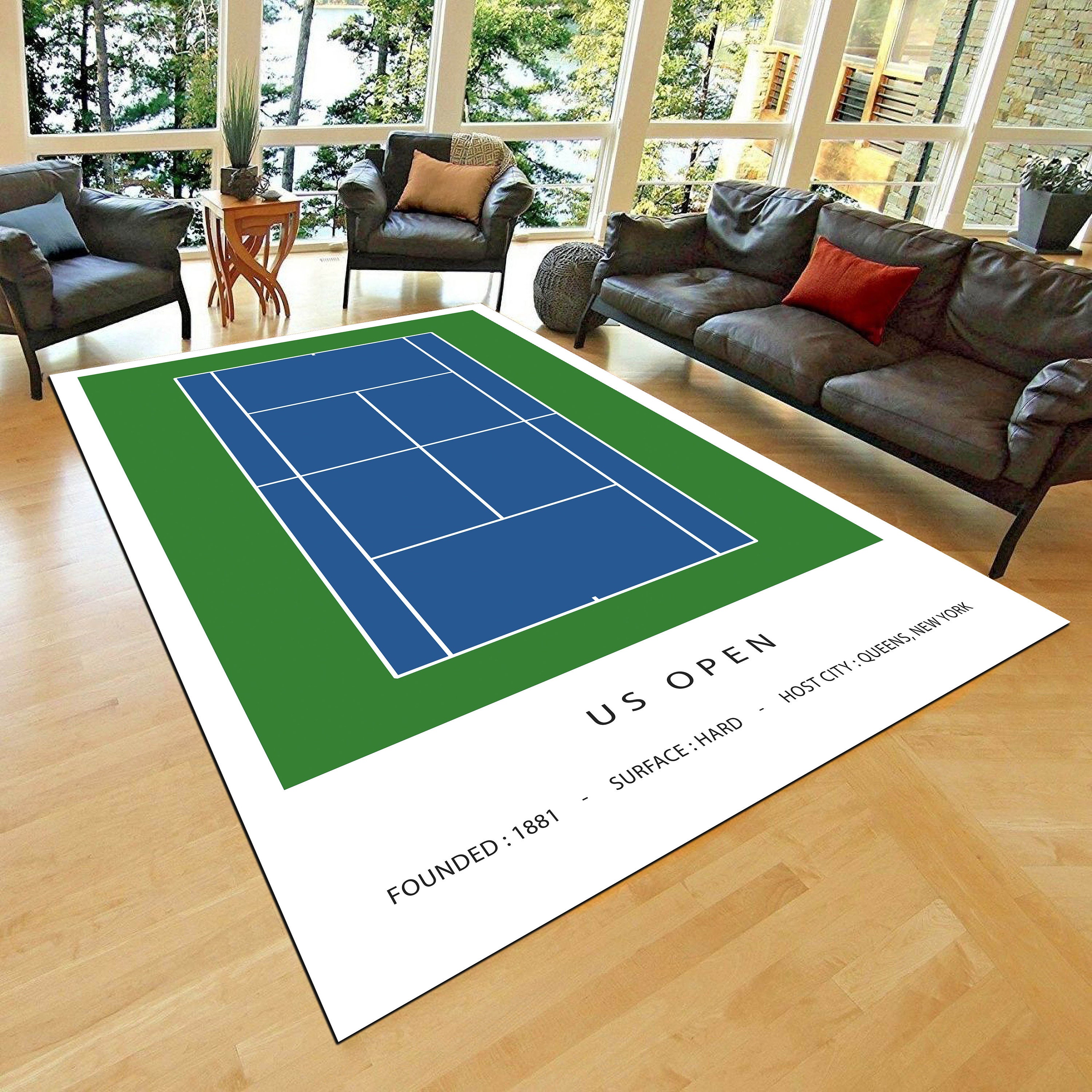 Tennis Coloured Rug Us Open Court, Grand Slam Tennis Collection Rugs, Grand Slam Rugs ...
