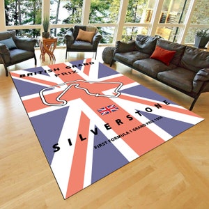 Formula 1 Rugs, F1 Rugs, Formula 1 Circuits, F1 Floor Decor, F1 Floor art, Floor Design, British Grand Prix, Floor Decor, Bedroom Decor