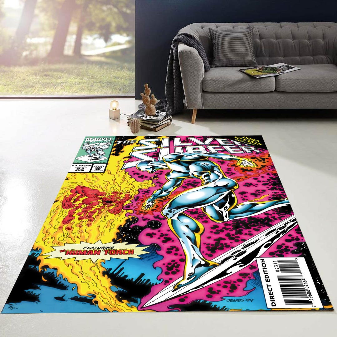 Silver Surfer Comics,silver Surfer Rug,comic Books Rug, Silver Surfer ...