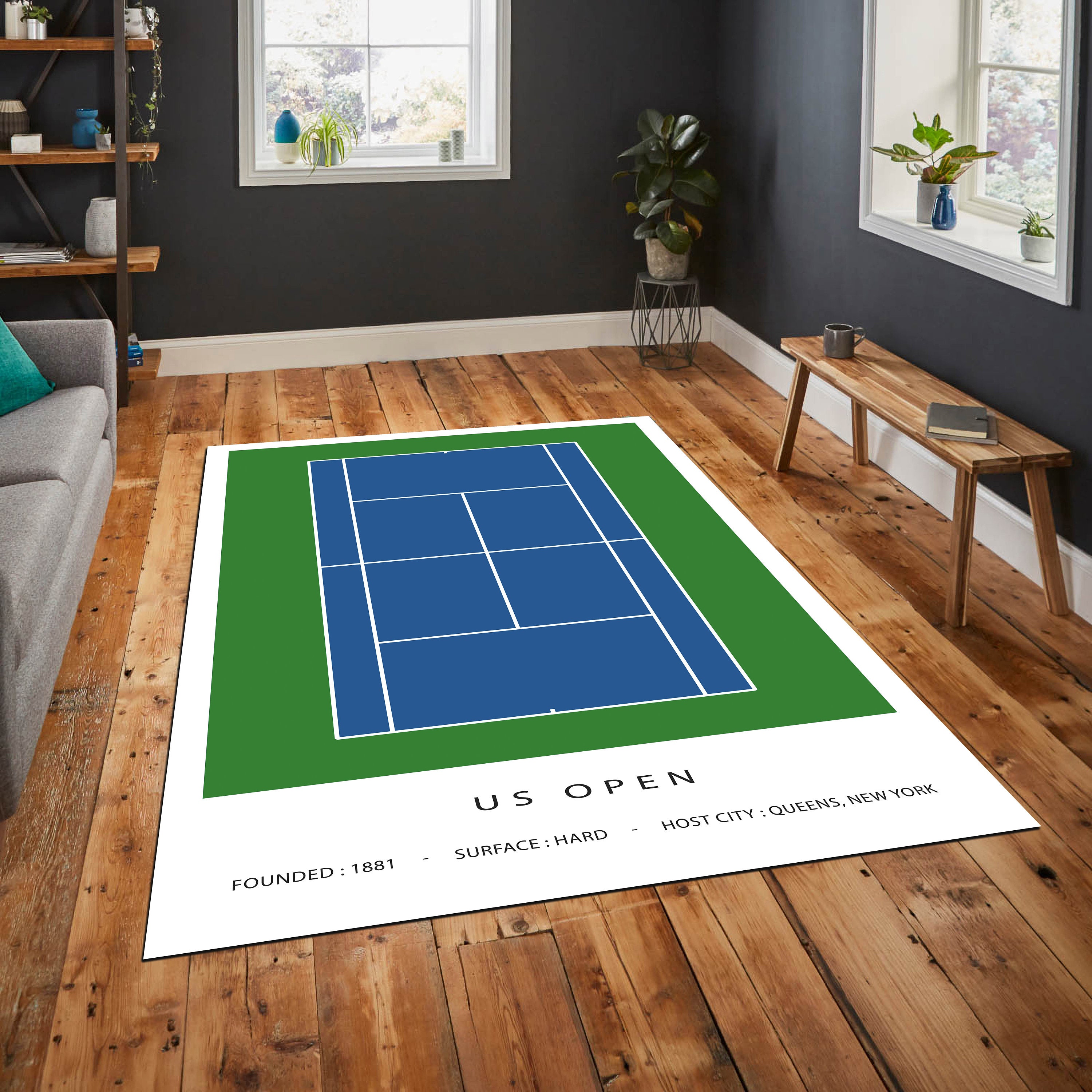 Tennis Coloured Rug Us Open Court, Grand Slam Tennis Collection Rugs, Grand Slam Rugs ...
