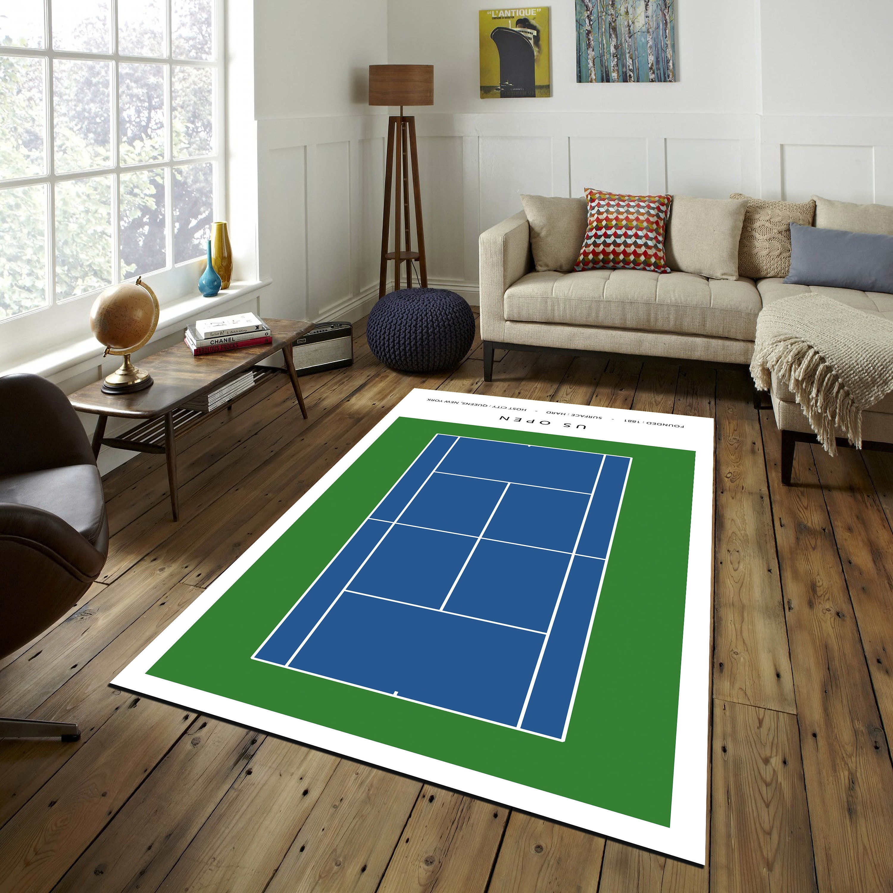 Tennis Coloured Rug Us Open Court, Grand Slam Tennis Collection Rugs, Grand Slam Rugs ...