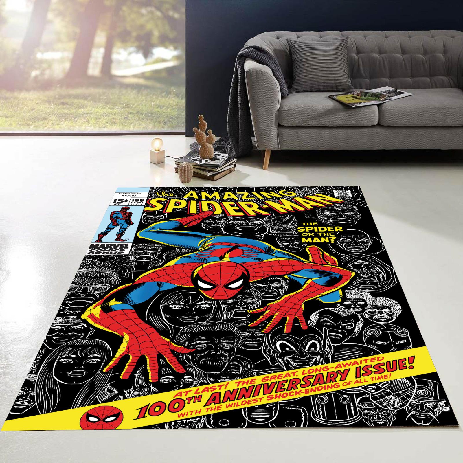 Spiderman Rug,web of Spiderman,retro Spider Rug,comic Book Rug,movies ...