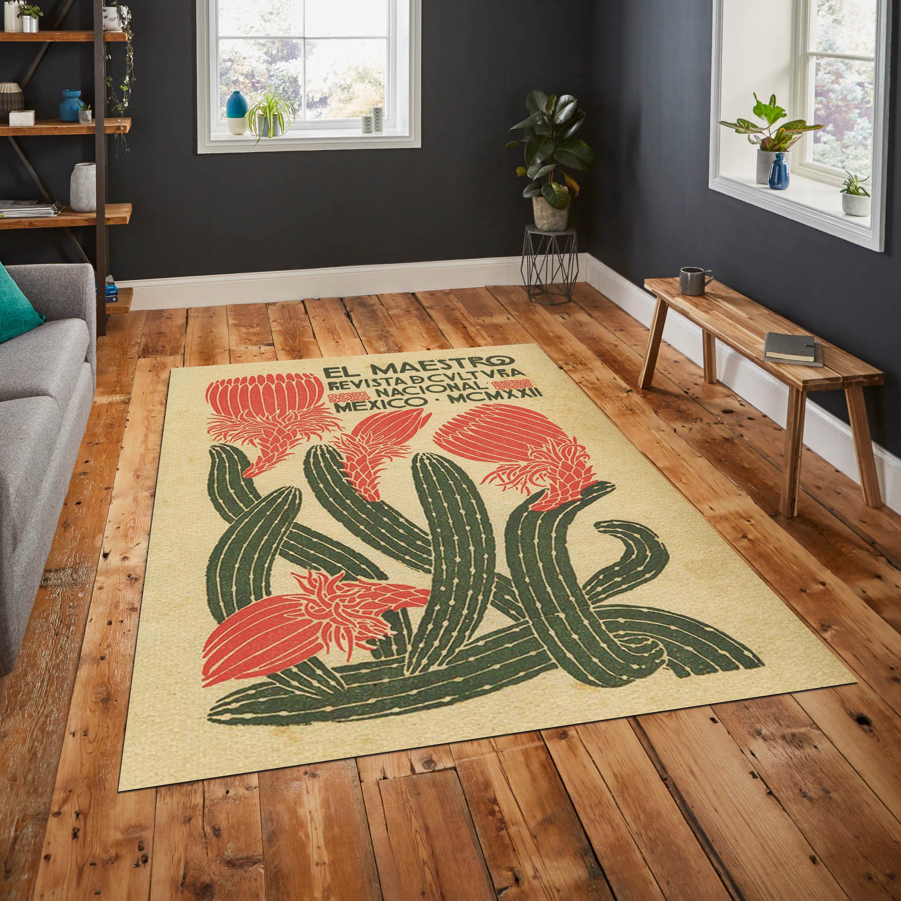 Mexican Exhibition Rugs, El Maestro Rugs, Home Floor Decor, Cactus Rugs ...