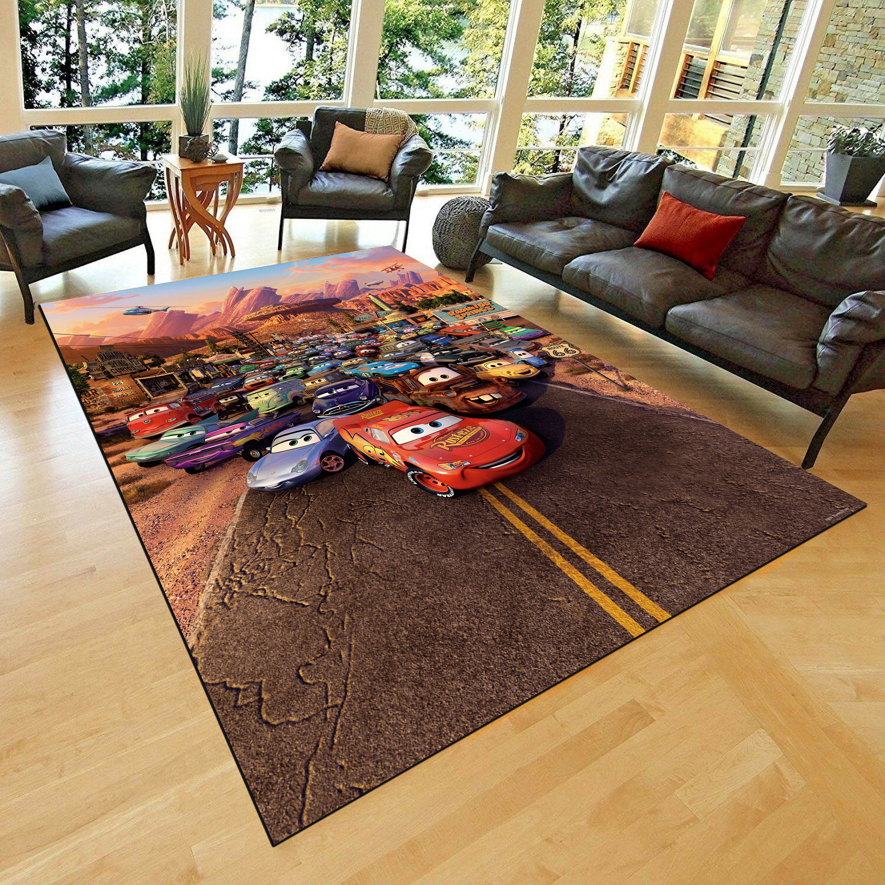 Cars Movie Rug Cars Rug, Lightning Mcqueen Rug, Car Movie Rug, Sports Rug, Mcqueen Rug ...