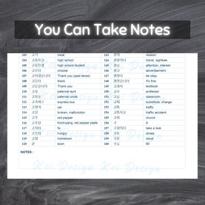 Korean Beginners Vocabulary List TOPIK 1 Korean Language Profiency Test ...